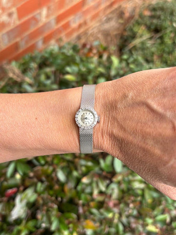 1960's Rolex Ladies Vintage Cocktail Watch - 18K White Gold & Diamonds
