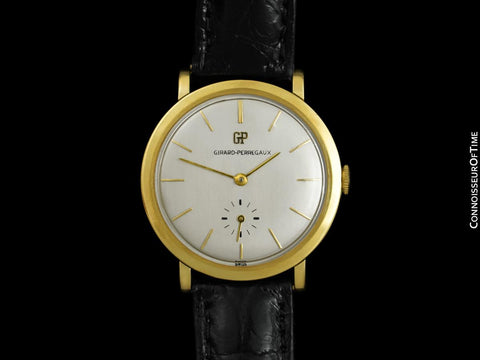 1950's Girard Perregaux Vintage Mens Classic Dress Watch - 14K Gold