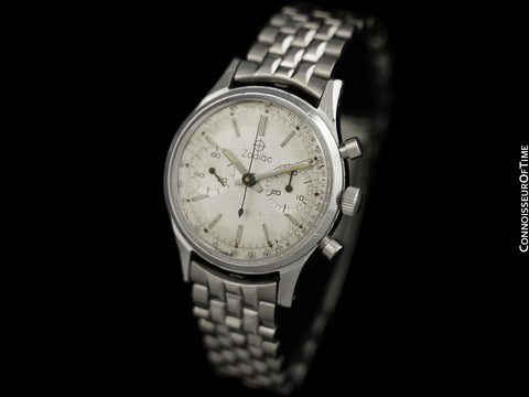 1960's Zodiac Swiss Vintage Mens Sporting Chronograph - Stainless Steel
