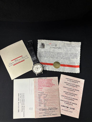 1960's Longines Vintage Ultra Chron High-Beat Mens Watch with Papers & Tag - Stainless Steel