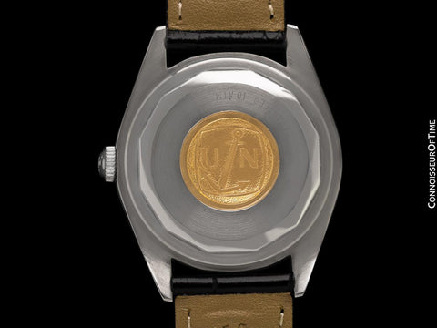 1960's Ulysse Nardin "Datejust" Vintage Mens Full Size Chronometer Watch - Stainless Steel