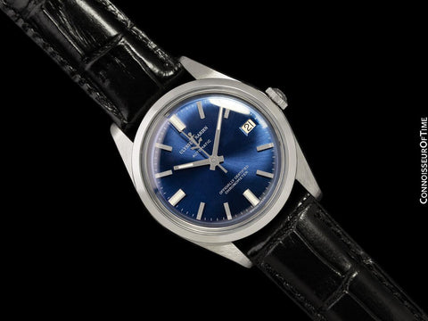 1960's Ulysse Nardin "Datejust" Vintage Mens Full Size Chronometer Watch - Stainless Steel