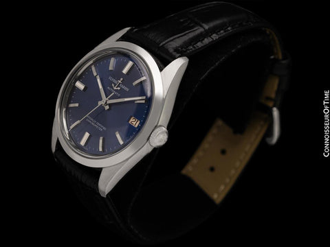 1960's Ulysse Nardin "Datejust" Vintage Mens Full Size Chronometer Watch - Stainless Steel