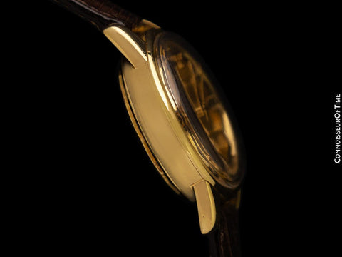 1960 Longines Conquest Deluxe Vintage Mens Full Size Watch - 18K Gold & Enamel