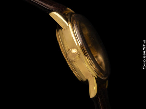 1960 Longines Conquest Deluxe Vintage Mens Full Size Watch - 18K Gold & Enamel