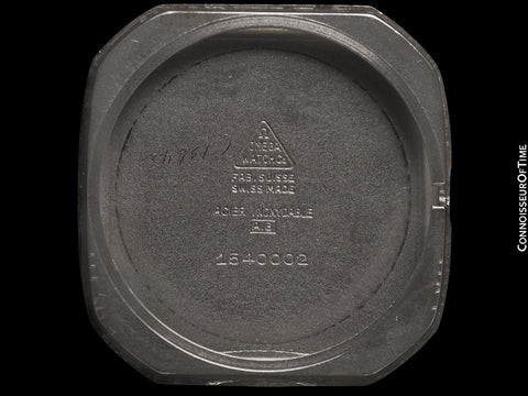 1971 Omega Constellation Chronometer Vintage Mens Tonneau Watch with Royal Blue Vignette Dial - Stainless Steel