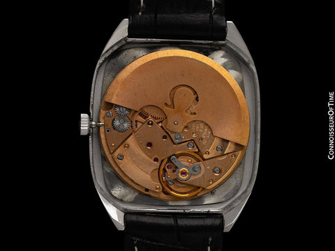 1971 Omega Constellation Chronometer Vintage Mens Tonneau Watch with Royal Blue Vignette Dial - Stainless Steel