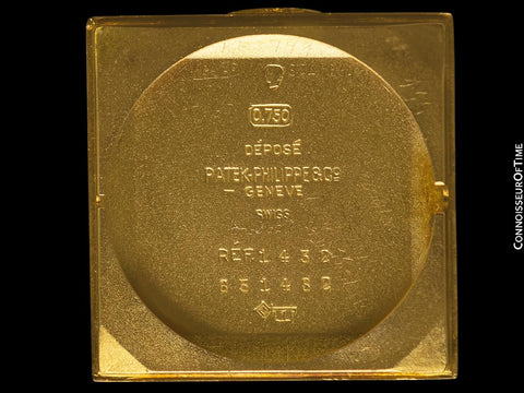 1940's Patek Philippe Vintage Mens Square Watch with Dog Ear Lugs - 18K Gold