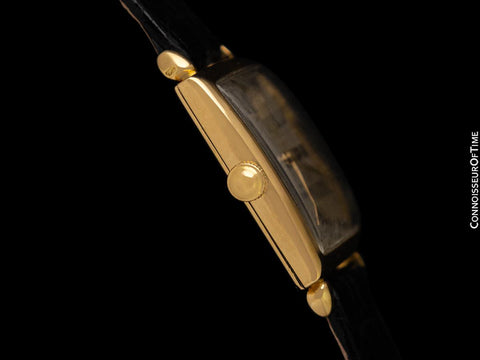 1940's Patek Philippe Vintage Mens Square Watch with Dog Ear Lugs - 18K Gold