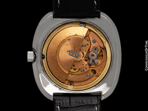 1972 Omega De Ville Vintage Mens Large Retro Automatic Watch with Emerald Green Dial - Stainless Steel