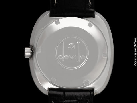 1972 Omega De Ville Vintage Mens Large Retro Automatic Watch with Emerald Green Dial - Stainless Steel