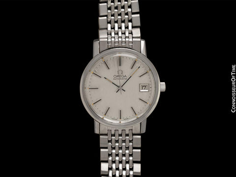 1979 Omega (Seamaster) Vintage Mens Full Size Watch with Beads of Rice Bracelet - Stainless Steel