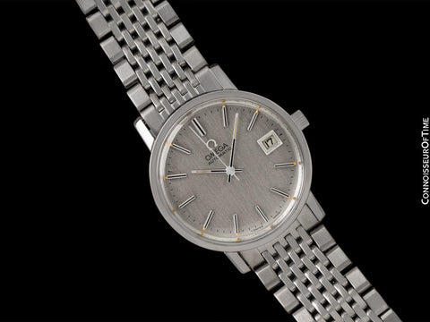 1979 Omega (Seamaster) Vintage Mens Full Size Watch with Beads of Rice Bracelet - Stainless Steel