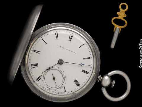 1860 Waltham P.S. Bartlett Civil War Era Pocket Watch with Very Rare Cannons Engraving - Same Brand Given to Abraham Lincoln at Gettysburg