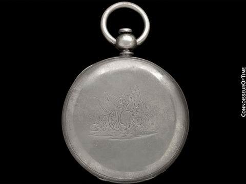 1860 Waltham P.S. Bartlett Civil War Era Pocket Watch with Very Rare Cannons Engraving - Same Brand Given to Abraham Lincoln at Gettysburg