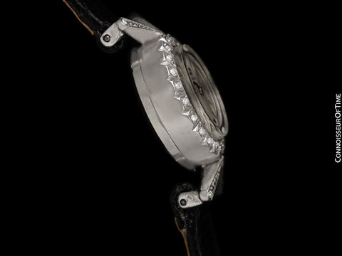 1958 Omega Vintage Ladies Mid-Century Dress Watch - Platinum & Diamonds