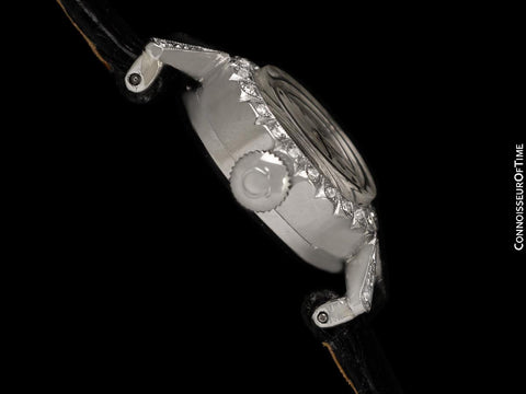1958 Omega Vintage Ladies Mid-Century Dress Watch - Platinum & Diamonds