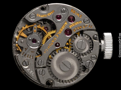 1940 Cresarrow Vintage Art Deco Ladies Watch - Palladium, Diamonds & Aquamarines