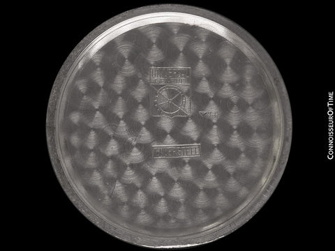 1943 Universal Geneve Vintage Mens Triple Date Moon Phase Calendar Watch - Stainless Steel