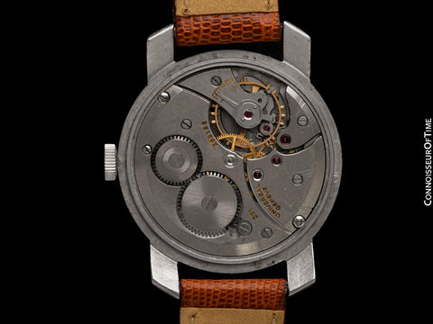 1943 Universal Geneve Vintage Mens Triple Date Moon Phase Calendar Watch - Stainless Steel