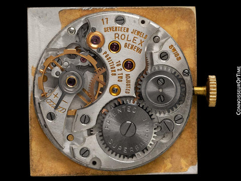 1946 Rolex Precision Vintage Mens Claw Lugs Square Dress Watch - 14K Gold & Stainless Steel