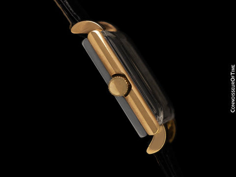 1946 Rolex Precision Vintage Mens Claw Lugs Square Dress Watch - 14K Gold & Stainless Steel