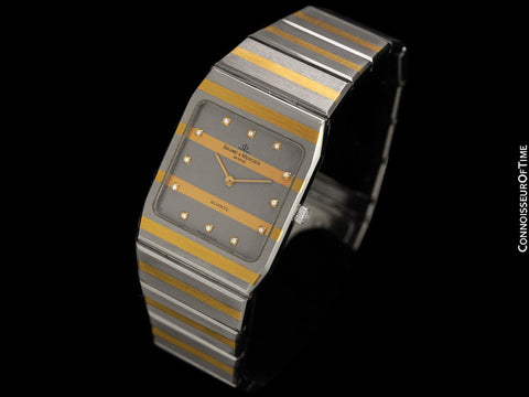 Baume & Mercier Polo / Avant-Garde Mens Luxury Watch - Stainless Steel, 18K Gold & Diamonds