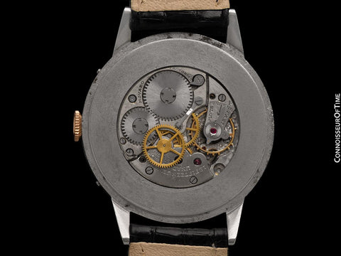 1940's Movado Vintage Triple Calendar Larger Size "FDR's Watch" - 18K Rose Gold & Steel - The Calendograph
