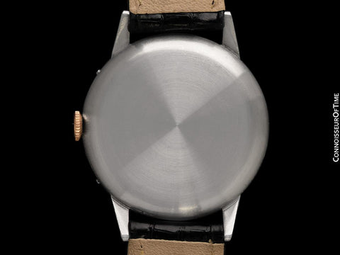 1940's Movado Vintage Triple Calendar Larger Size "FDR's Watch" - 18K Rose Gold & Steel - The Calendograph
