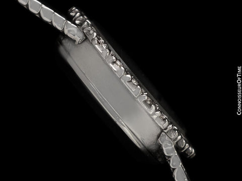 1970's Omega Geneve Vintage Ladies Handwound Watch - Stainless Steel & Diamonds