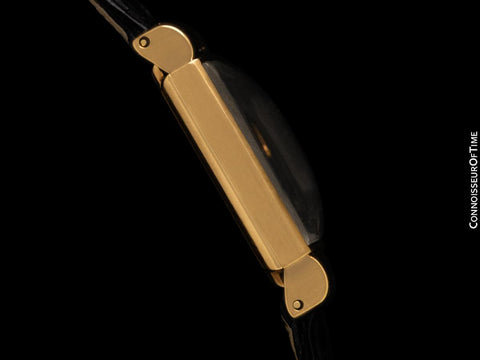 1946 Patek Philippe Vintage Mens Ref. 1438 Rectangular Watch with Hooded Lugs - 18K Gold