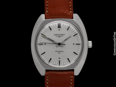 1972 Longines Admiral HF Munich Olympic Edition Large Vintage Mens High-Beat Watch - Stainless Steel