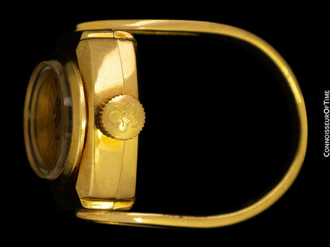 1960's Swiss Vintage Ladies Original Ring Form Watch - 18K Gold