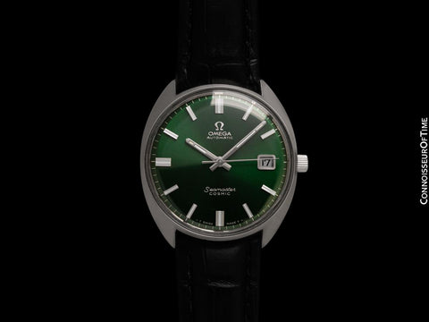 c. 1969 Omega Seamaster Cosmic Vintage Mens Cal. 565 Automatic Watch with Emerald Green Dial - Stainless Steel