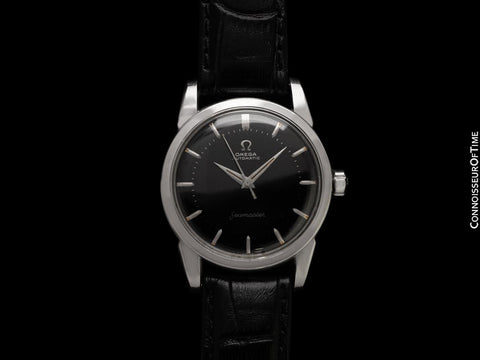 1955 Omega Seamaster Vintage Mens Cal. 550 Black Dial Watch - Stainless Steel