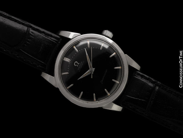 1955 Omega Seamaster Vintage Mens Cal. 550 Black Dial Watch - Stainless Steel