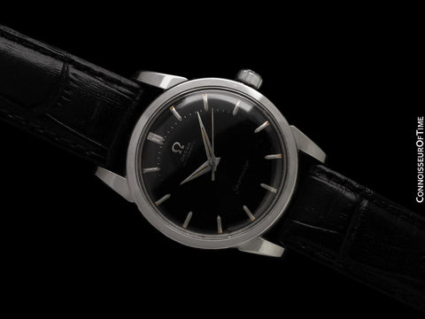 1955 Omega Seamaster Vintage Mens Cal. 550 Black Dial Watch - Stainless Steel