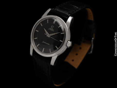 1955 Omega Seamaster Vintage Mens Cal. 550 Black Dial Watch - Stainless Steel