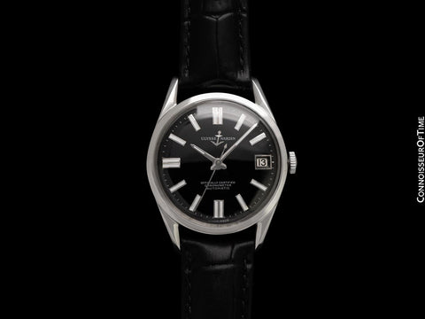 1960's Ulysse Nardin Vintage Mens Full Size Bombé Lug Chronometer Watch - Stainless Steel