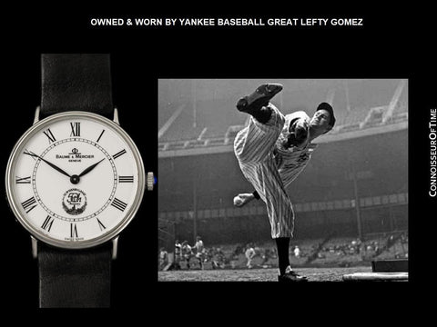 Owned By Yankee Great Lefty Gomez - 1983 Vintage 50th Anniversary MLB All-Star Baume & Mercier Watch