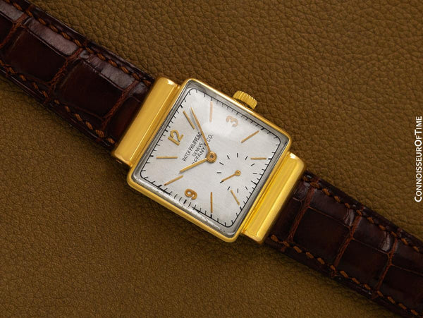 1950's Patek Philippe for Tiffany & Co.Vintage Mens Ref. 1574 Full Size Watch with Hooded Lugs - 18K Gold