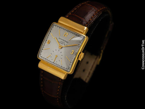 1950's Patek Philippe for Tiffany & Co.Vintage Mens Ref. 1574 Full Size Watch with Hooded Lugs - 18K Gold