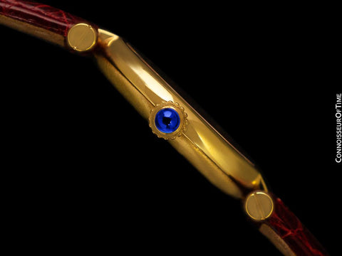 Must De Cartier Vendome Ladies Vermeil Watch - 18K Gold Over Sterling Silver
