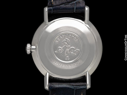 1960's Omega Seamaster Vintage Mens Handwound Royal Blue Watch - Stainless Steel