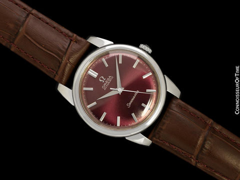 1963 Omega Seamaster Vintage Mens Classic Automatic Cal. 552 Watch with Wine Dial - Stainless Steel