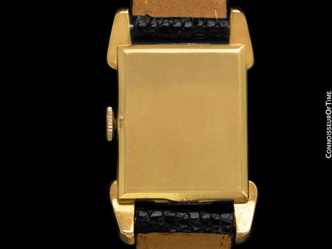 1952 Omega Mid-Century Vintage Mens Midsized Sculptured Watch - 14K Gold