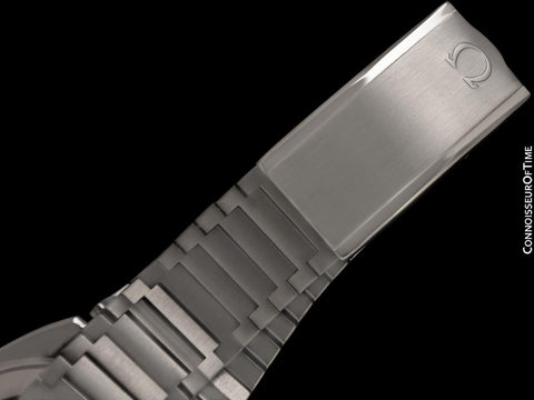 1980 Omega Seamaster Vintage Mens Bracelet Automatic Day Date Tiffany Blue Watch - Stainless Steel