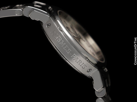 Hermes Clipper Ladies Quartz Watch with Mother of Pearl Dial - Stainless Steel