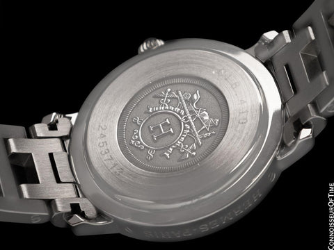 Hermes Clipper Ladies Quartz Watch with Mother of Pearl Dial - Stainless Steel