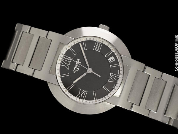 Hermes Nomade Mens 37mm Uncommon Auto-Quartz Watch - Stainless Steel